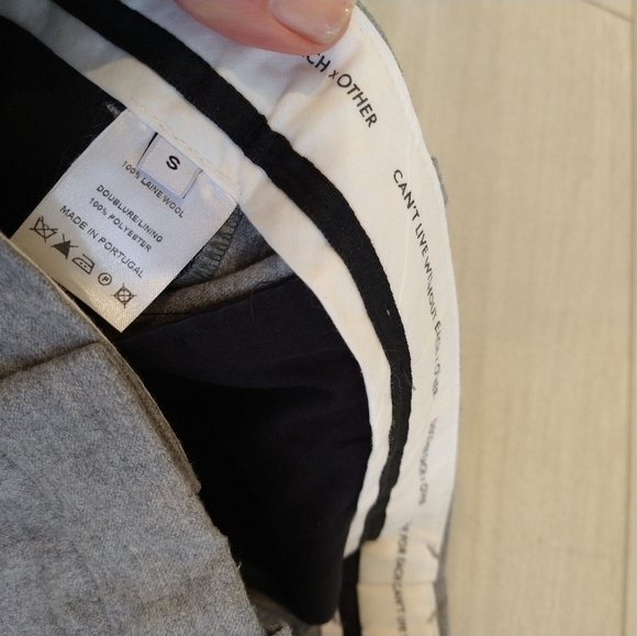 Each X Other Women’s Wool Trouser Tuxedo Dress Pants Grey and Black Size Small - Picture 4 of 8